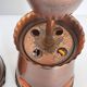 Pair of vintage 1970s brutalist suspensions in copper & orange plastic