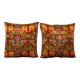 Set of 2 vintage velvet cushion covers 53x56 cm
