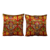 Set of 2 vintage velvet cushion covers 53x56 cm