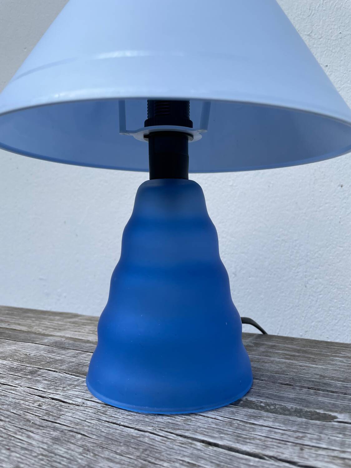 Blue glass lamp 1990