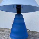 Lampe en verre bleu 1990