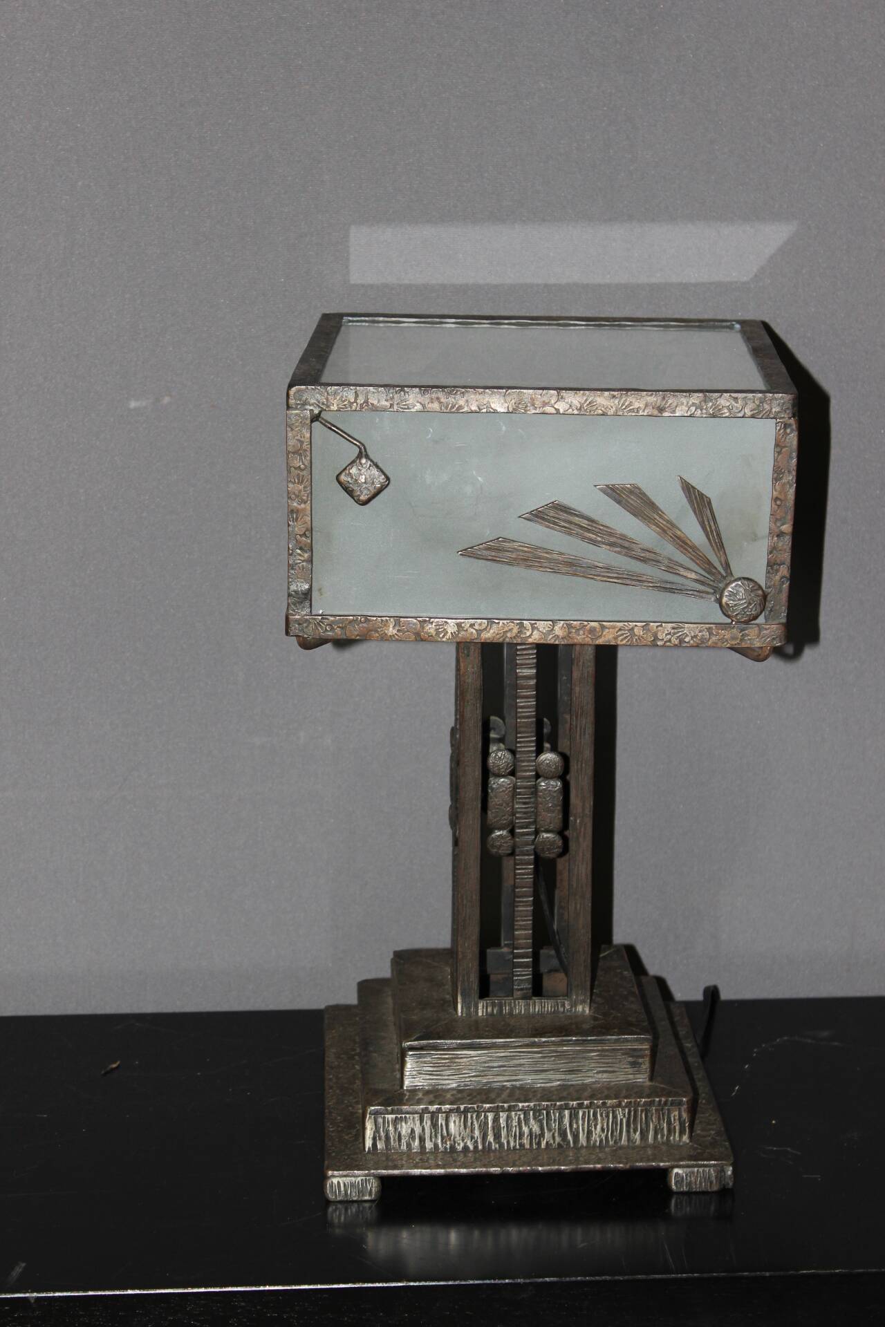 Art Deco period wrought iron lamp circa 1930