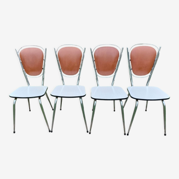 4 chaises en formica dossier skaï