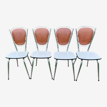 4 Formica chairs back skaï