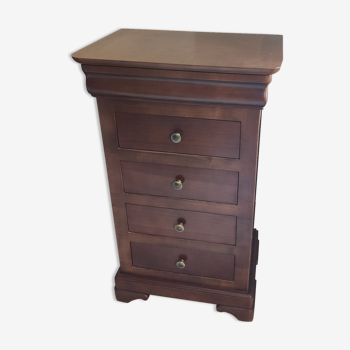 Chiffonnier style Louis Philippe 4 tiroirs avec niche