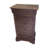 Chiffonnier style Louis Philippe 4 tiroirs avec niche