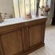 Oak and marble counter 1950