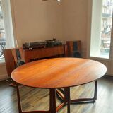 Extremely rare - Danish 20/59 vintage Drop Leaf table in teak by Peter Hvidt and Orla Mølgaard Nielsen for France & Søn - 6 - 8 people