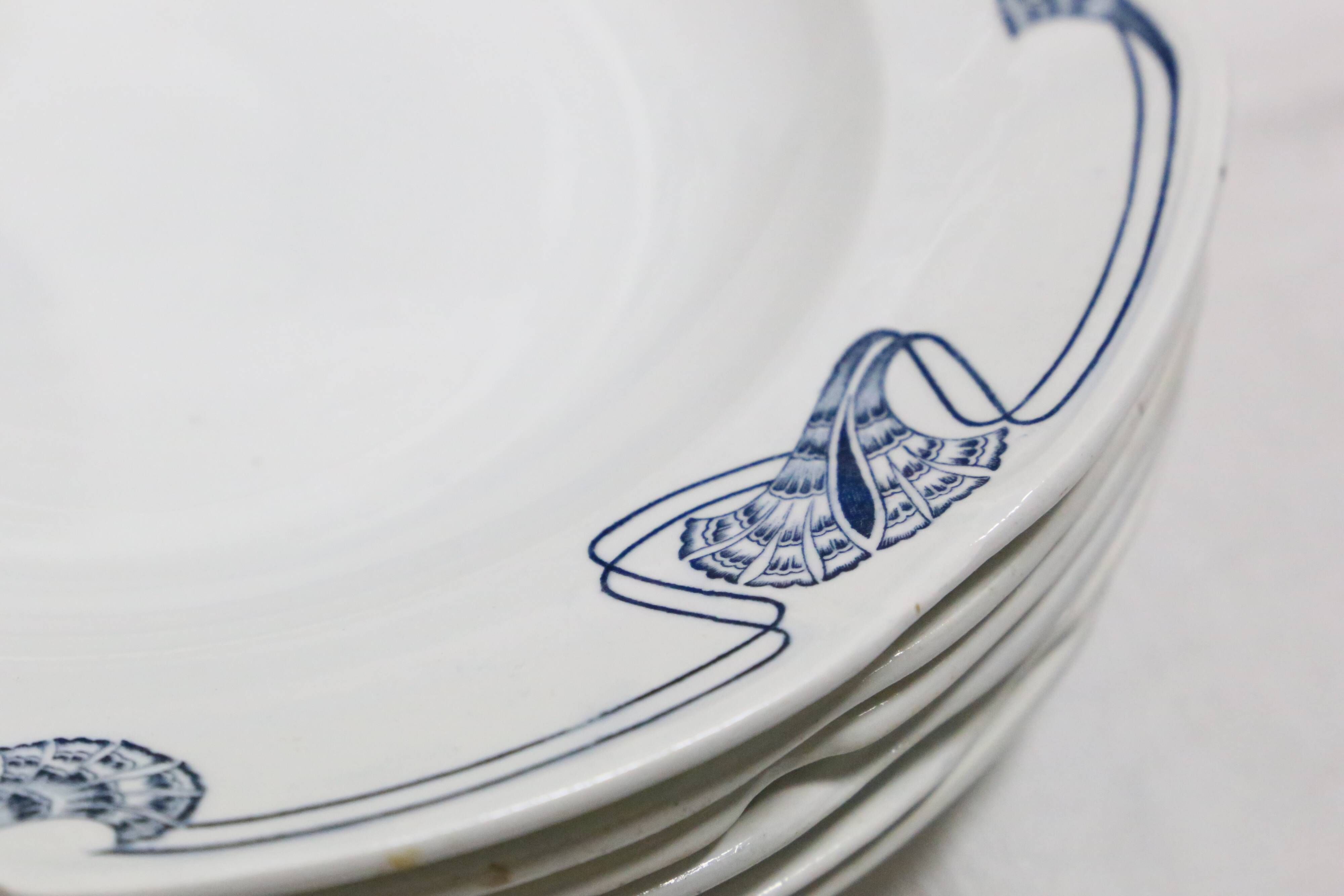 Deep plates x6, Onnaing, Algéciras model, Granite, 19th century