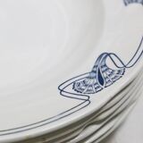Assiettes creuses x6, Onnaing, modèle Algéciras, Granit, XIXème