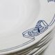 Deep plates x6, Onnaing, Algéciras model, Granite, 19th century
