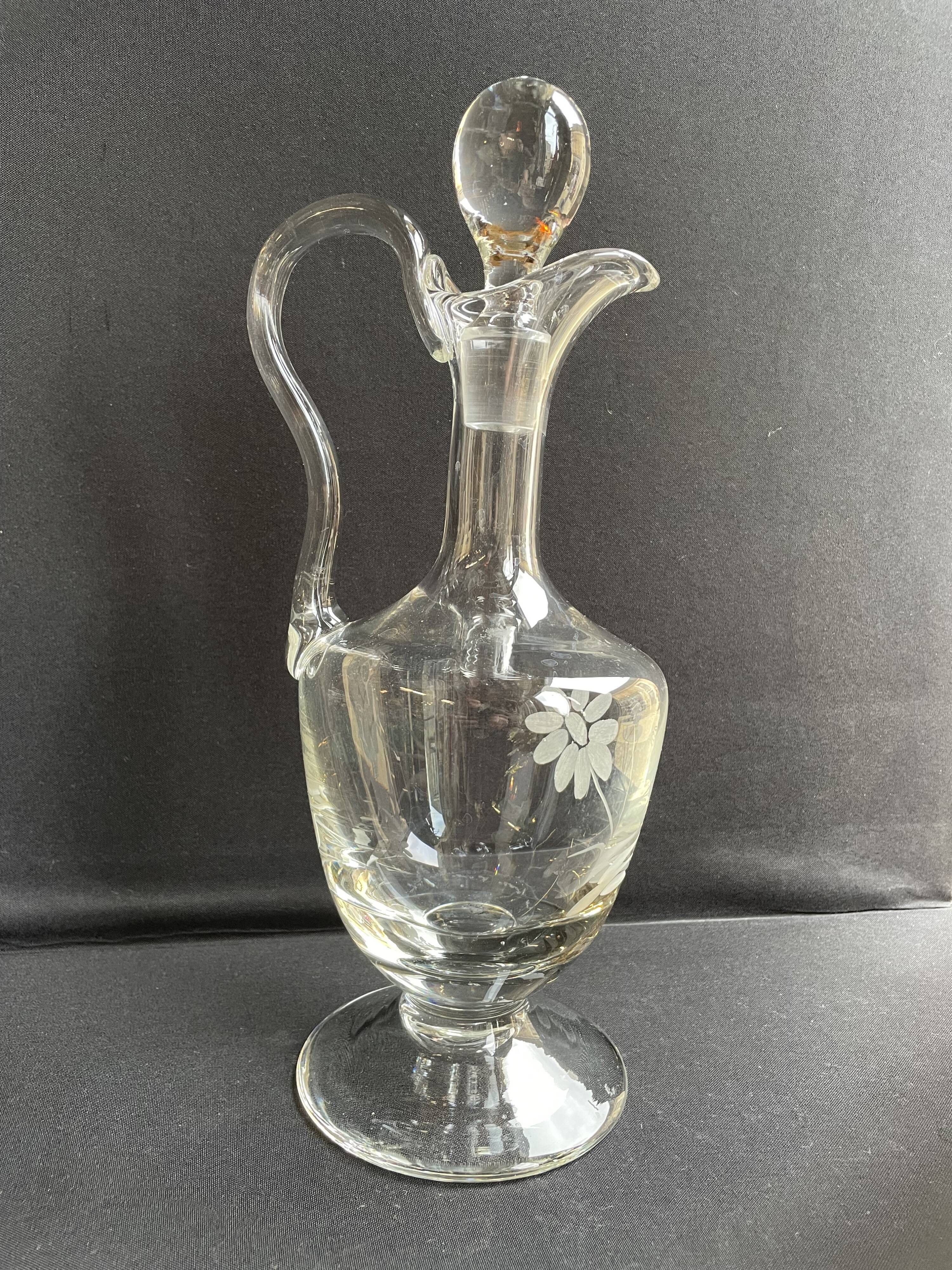 Buire (ewer) blown and engraved crystal – XXth century