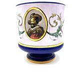 Cache pot ancien à décor d'homme ancien faience de Choisy Le Roy
