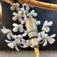 Hans Kogl 2 Vintage Wisteria Floral Wall Sconces with Gold Leaf Finish, 4 Lights
