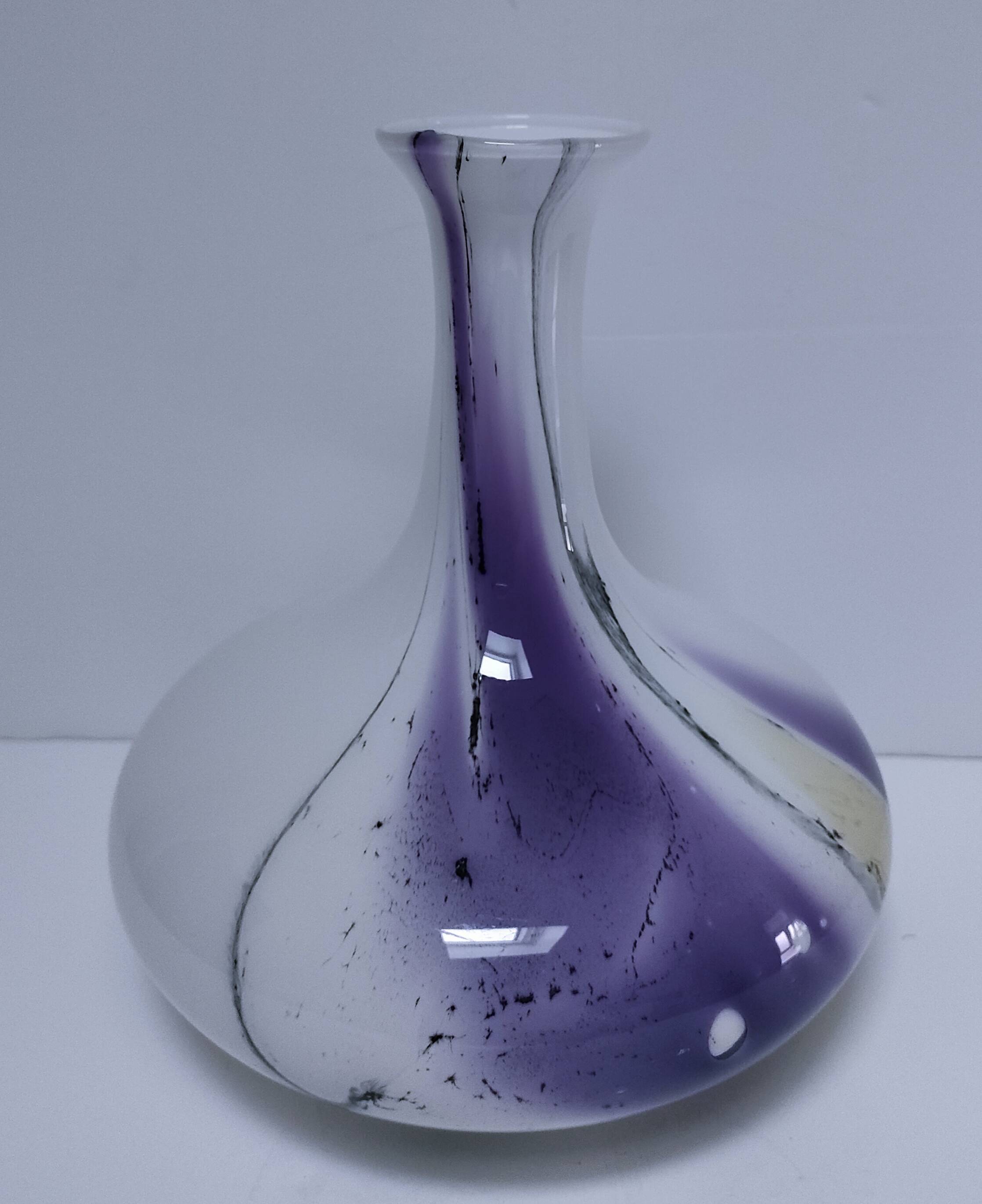 Vase verre richartz verre d'art années 80