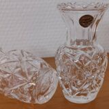 2 bougeoirs en en cristal d'Arques