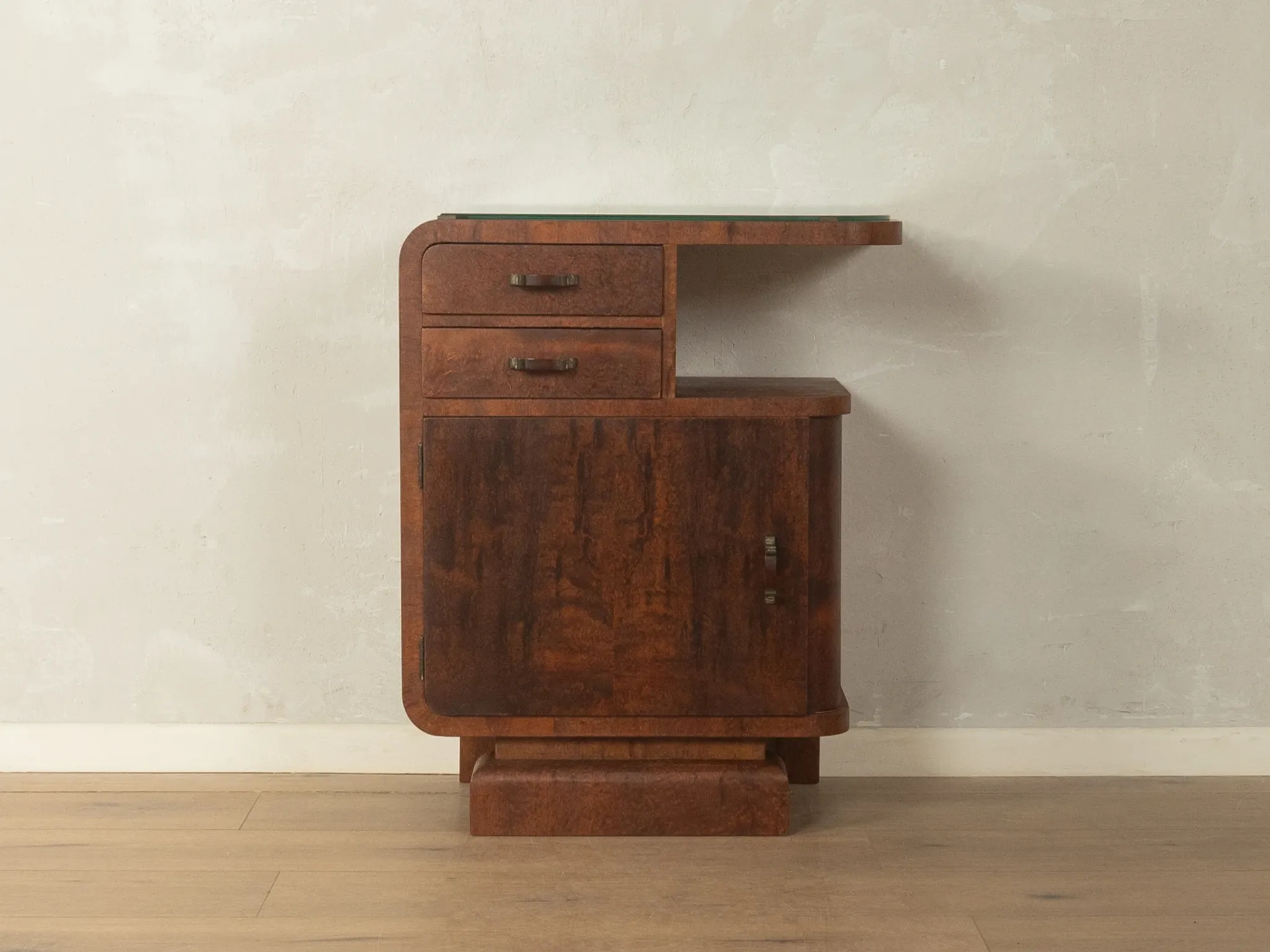 Classic 1930s chest of drawers with asymmetrical design