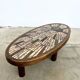 Vallauris oval ceramic coffee table