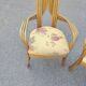 Pair of 1970s Italian design armchairs, made of bent bamboo.