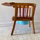 Vintage wooden Baumann baby armchair