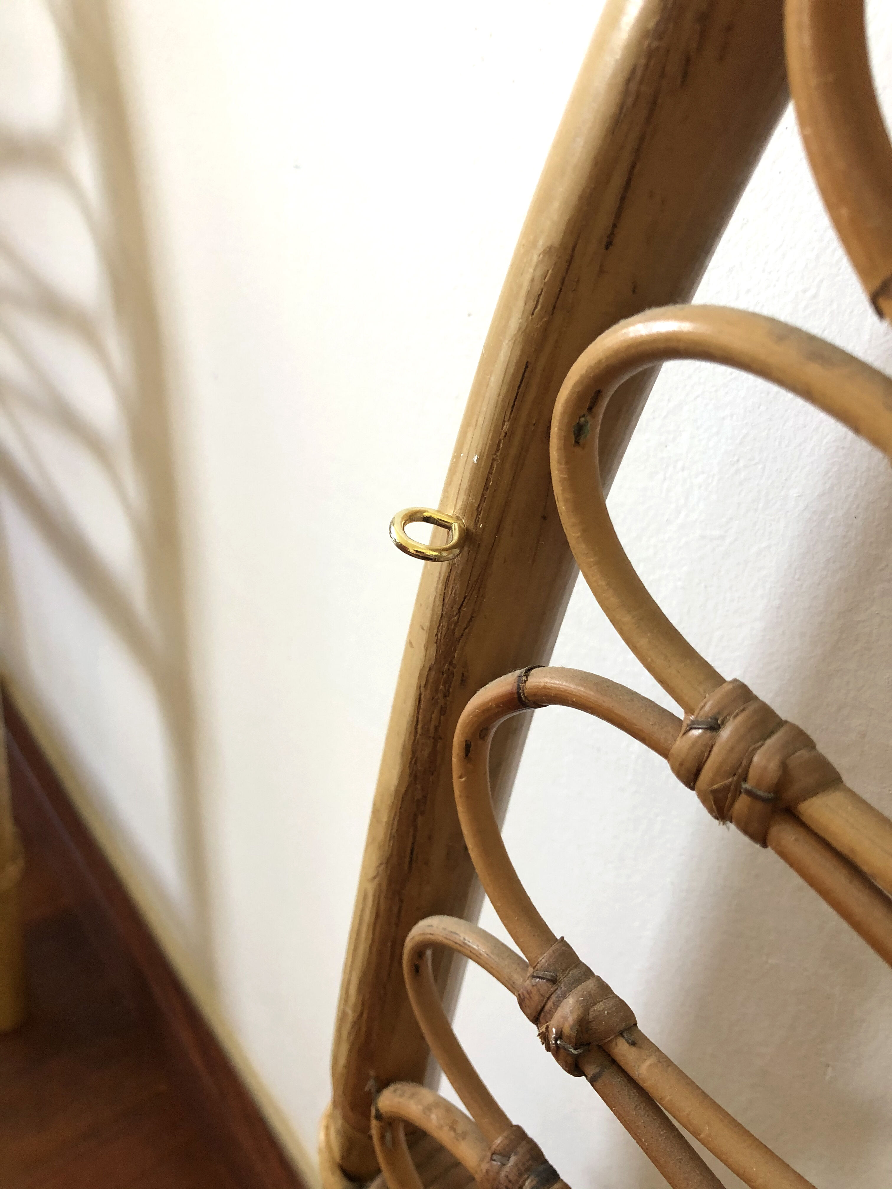 Rattan bed headboard - bamboo