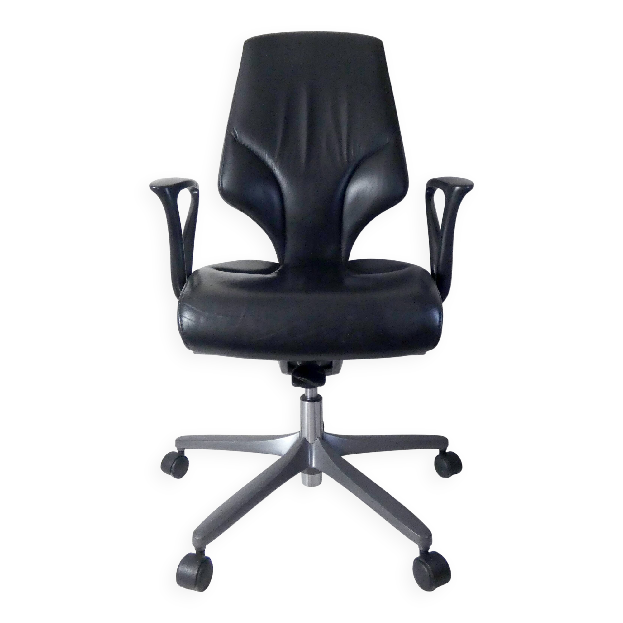 Vintage design Giroflex 64 leather office chair