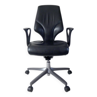 Vintage design Giroflex 64 leather office chair