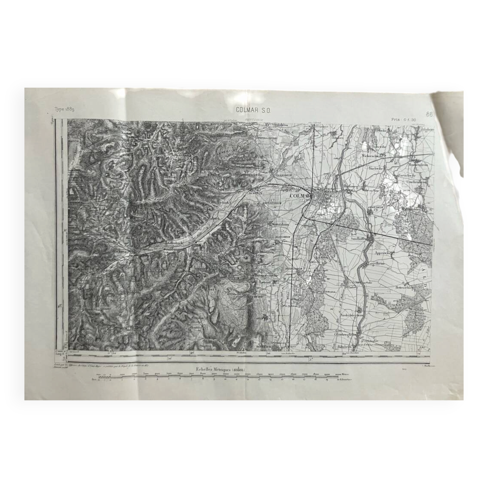 Map "Colmar S.O." - Type 1889