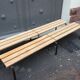 Old vintage mullca school bench