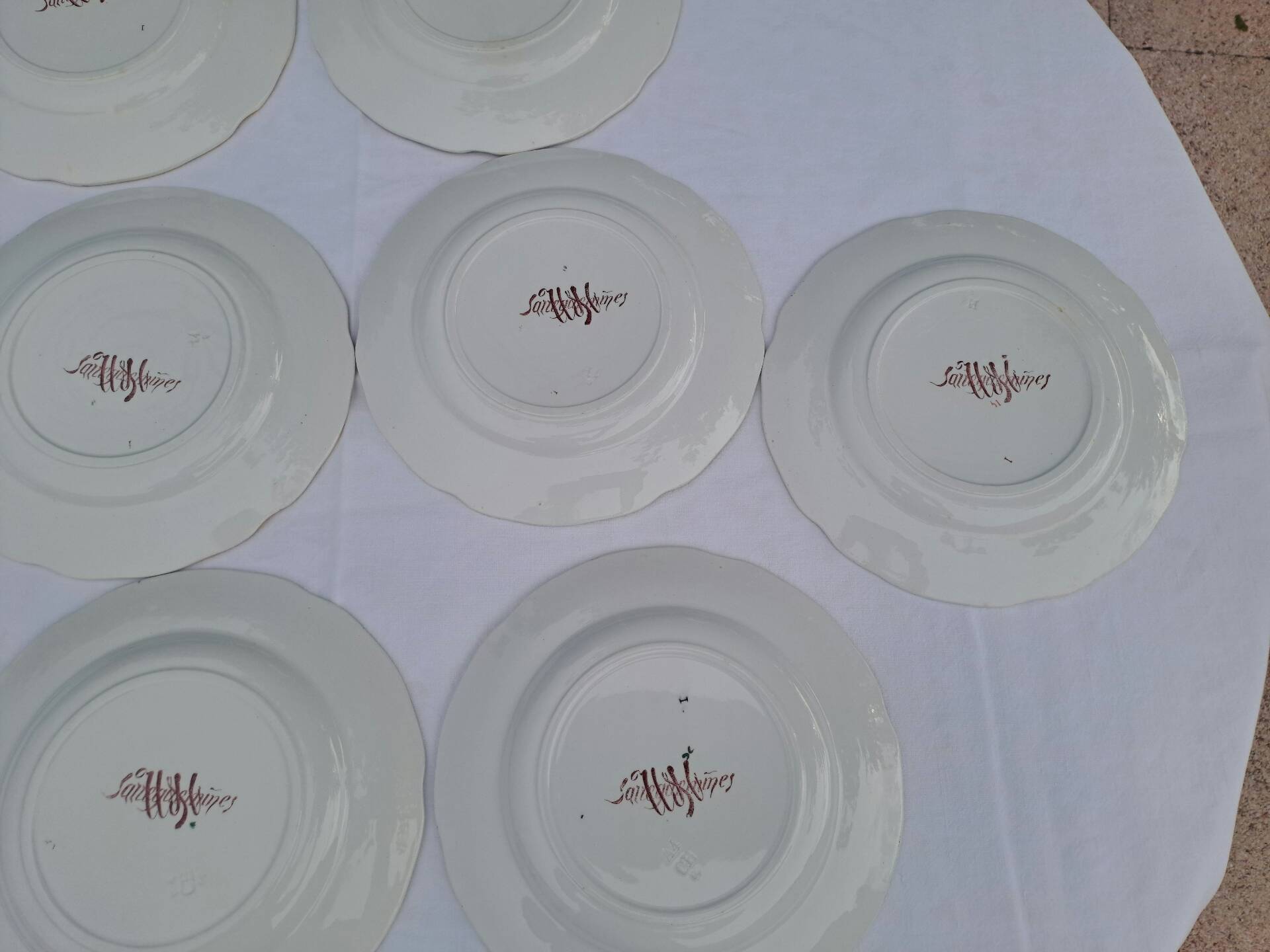 8 dessert plates Sarreguemines model Montmorency