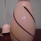Corep pendant lamp, white opaline with spiral decoration - 70s