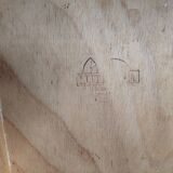 Chairs and stool stamped Luterma varnished wood