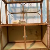 Vintage rattan shelf