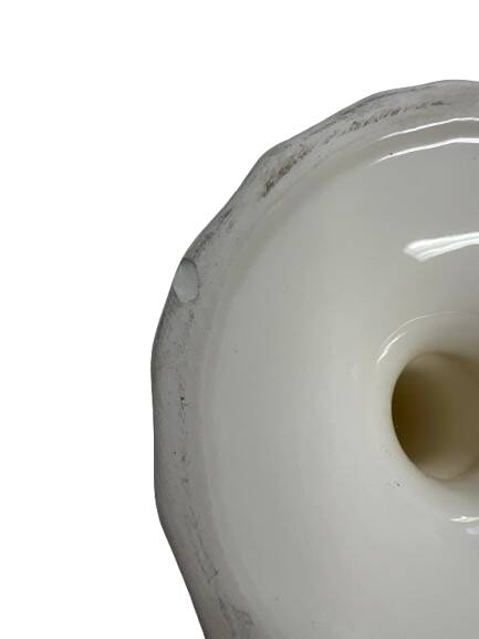 Candle holder in Gien, birds of paradise decor