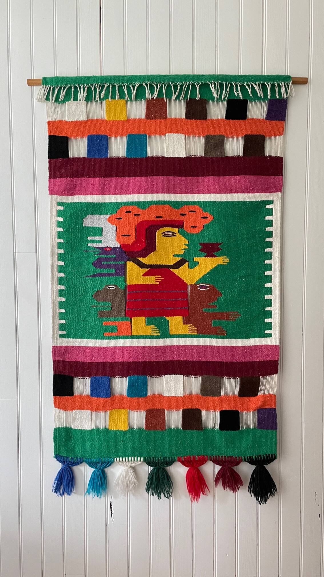 Vintage mexican decorative tapestry