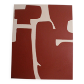 Toile minimaliste organic bordeaux 100x81cm
