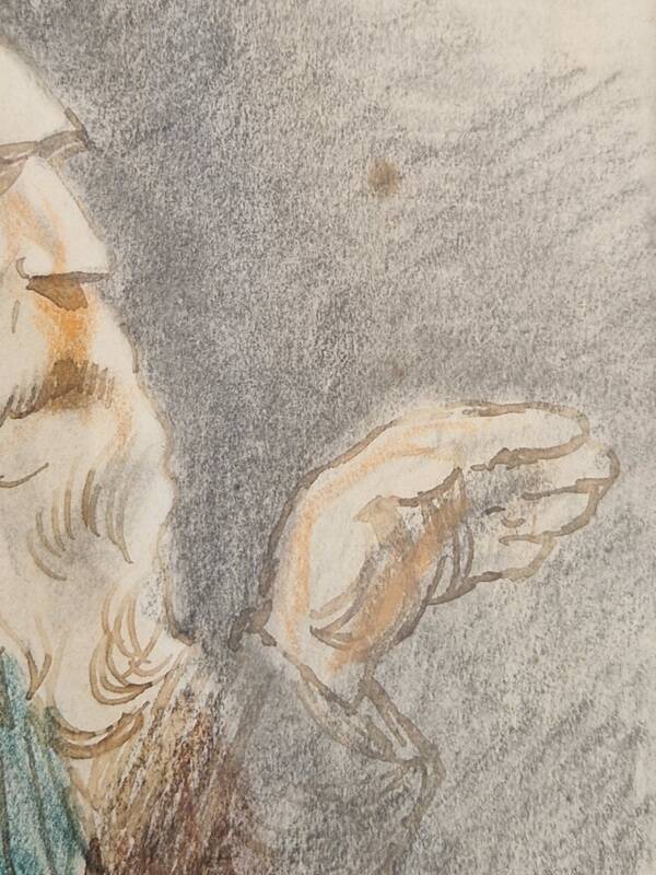 Ferdinand Bac (1859-1952) - Drawing in pastel, ink and charcoal on paper