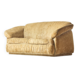 Italian two-seater sofa in beige velvet, 1970s