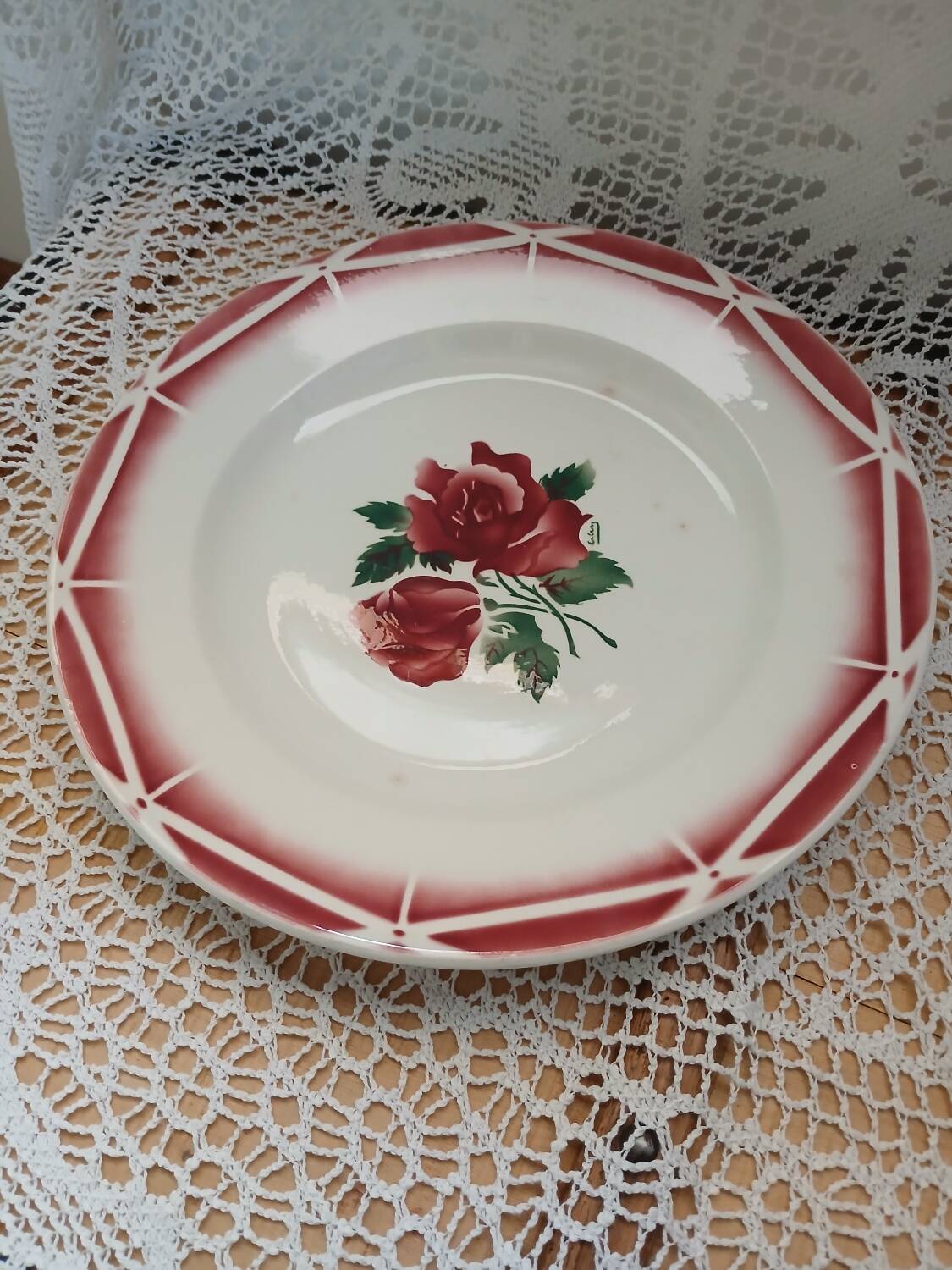 4 old dishes from Digoin and Sarreguemines