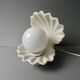 Ceramic and opaline shell lamp, 70s-80s