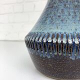 Danish table lamp in blue ceramic, Soholm Stentøj, Scandinavian Denmark