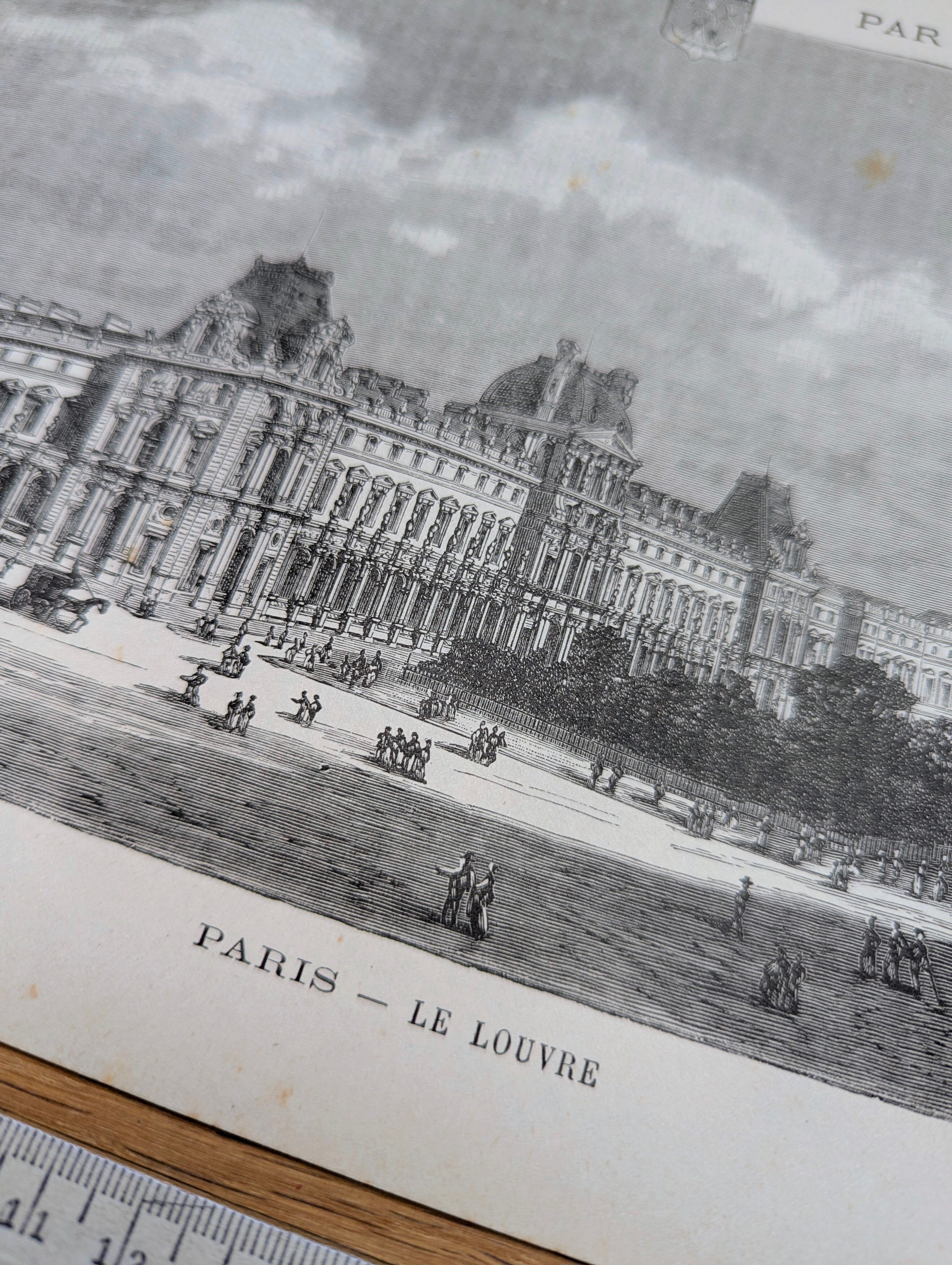 The Louvre, Paris, printed in 1883.