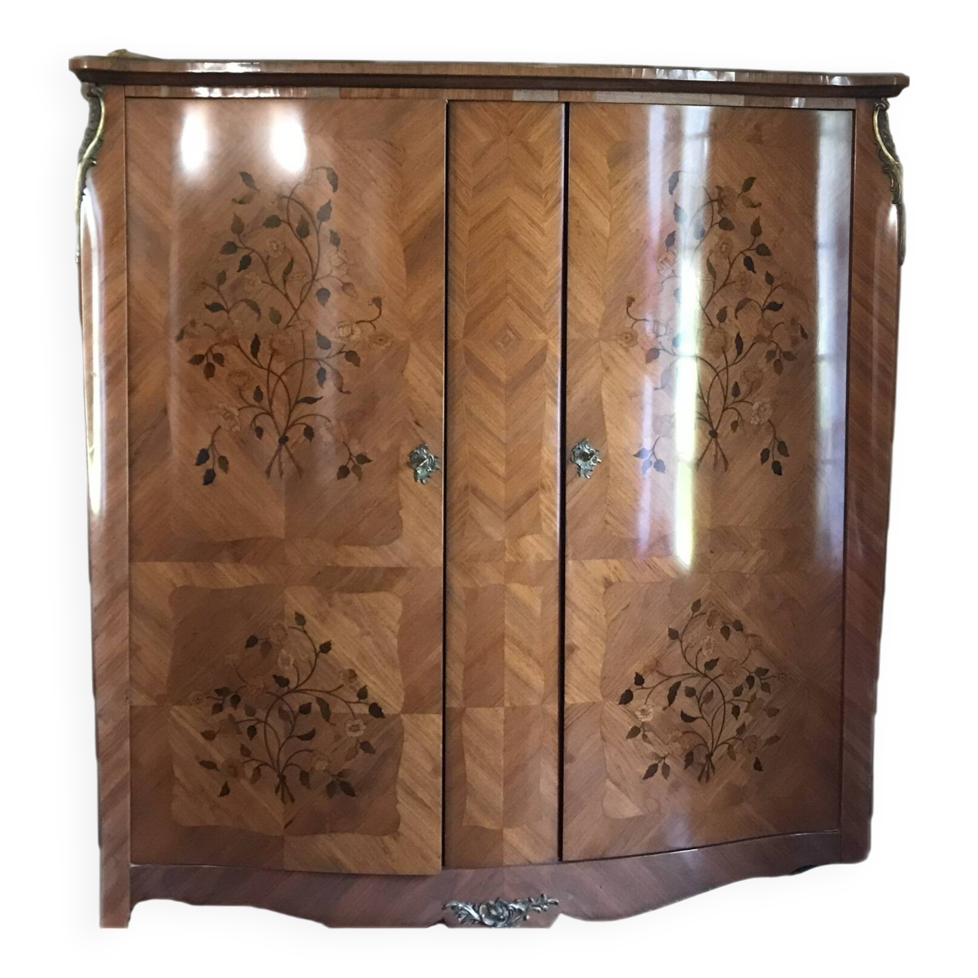Rosewood/Marquetry Cabinet