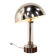French modernist nickel-plated table lamp attributed to Jacques Adnet, 1940s