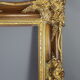 Large frame Louis XV style wood and gilded stucco patinated 78x69 cm, leaf: 55.5x46.5 cm