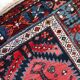 Antique Persian Handmade Hamadan Runner Rug, 3.4' x 7.7' (106cm x 237cm), 1920s