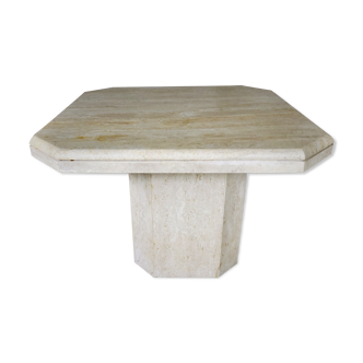 Vintage coffee table in travertine 70s / 80s