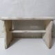 old small white patinated wooden bench vintage step stool