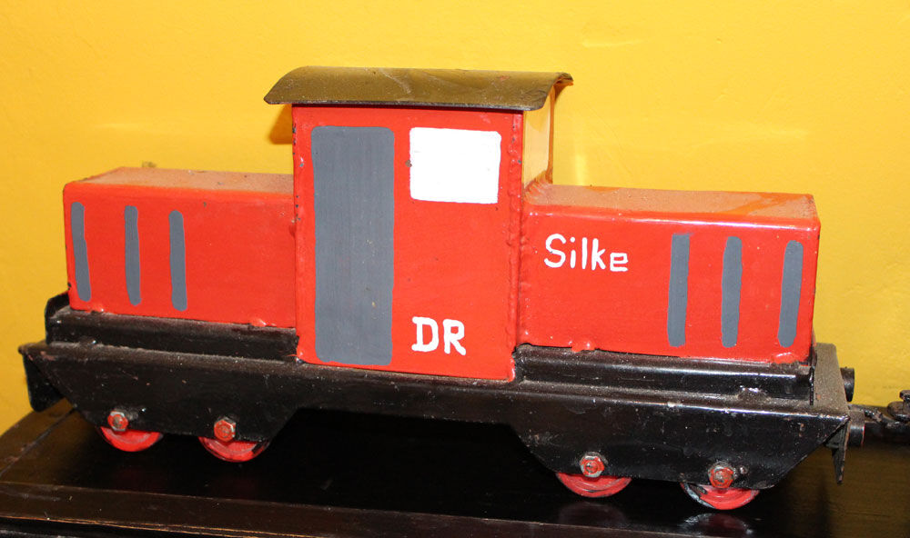 Old big train in metal decorative toy