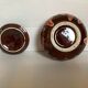 Vallauris ceramic box orange brown